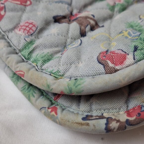 Cath Kidston Christmas blue robins design oven glove - Picture 7 of 15